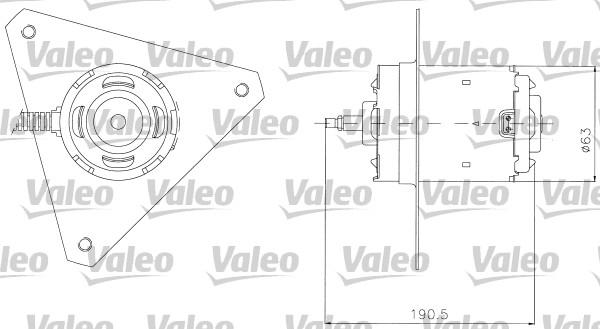 Valeo 698306 - Електродвигун, вентилятор радіатора autocars.com.ua