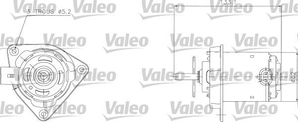 Valeo 698316 - Електродвигун, вентилятор радіатора autocars.com.ua