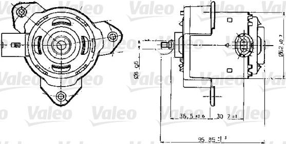 Valeo 698317 - Електродвигун, вентилятор радіатора autocars.com.ua