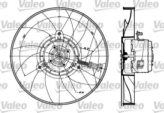 Valeo 698357 - Вентилятор, охолодження двигуна autocars.com.ua