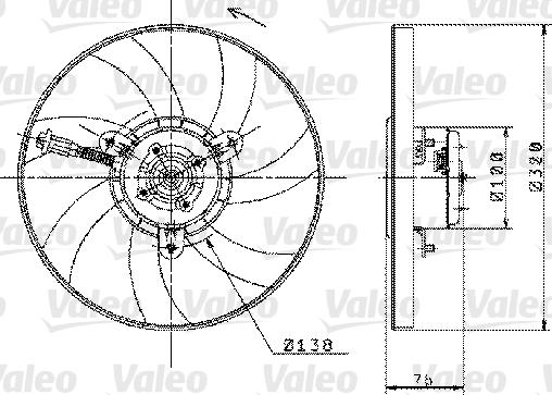 Valeo 698358 - Вентилятор, охлаждение двигателя avtokuzovplus.com.ua