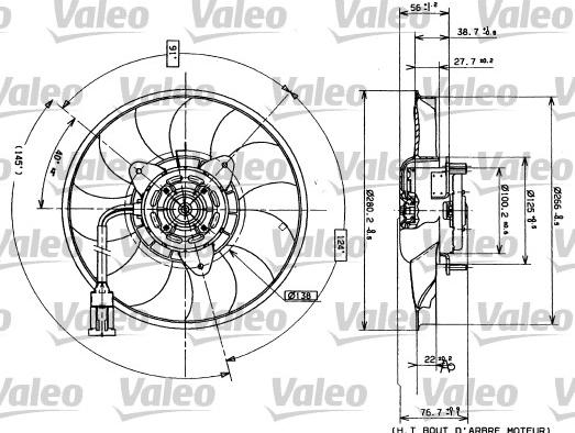Valeo 698423 - Вентилятор, охолодження двигуна autocars.com.ua