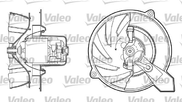 Valeo 698434 - Вентилятор салону autocars.com.ua