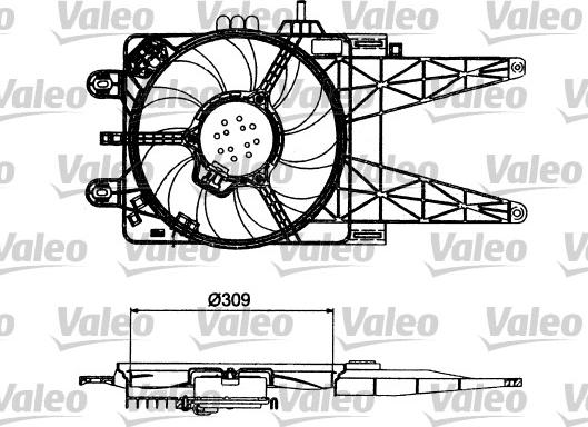 Valeo 698484 - Вентилятор, охлаждение двигателя avtokuzovplus.com.ua