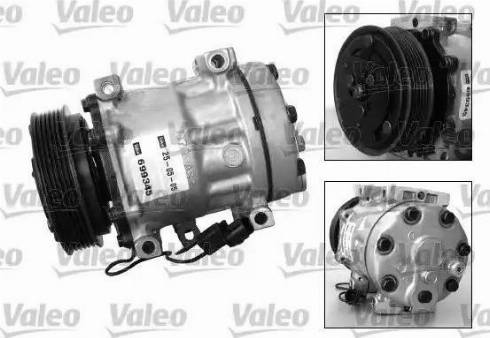 Valeo 699345 - Компрессор кондиционера avtokuzovplus.com.ua