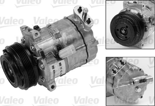 Valeo 699817 - Компресор, кондиціонер autocars.com.ua