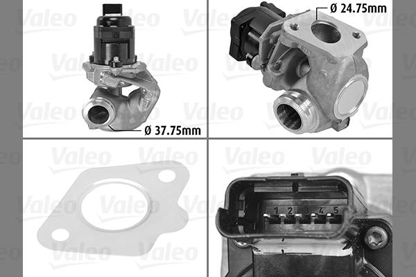 Valeo 700414 - Клапан повернення ОГ autocars.com.ua