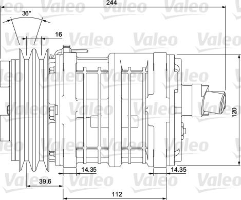 Valeo 700853 - Компресор, кондиціонер autocars.com.ua