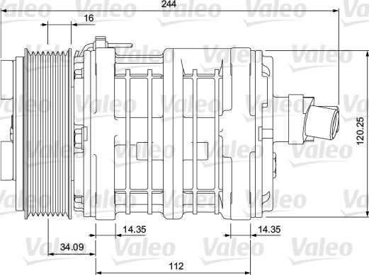 Valeo 700855 - Компресор, кондиціонер autocars.com.ua