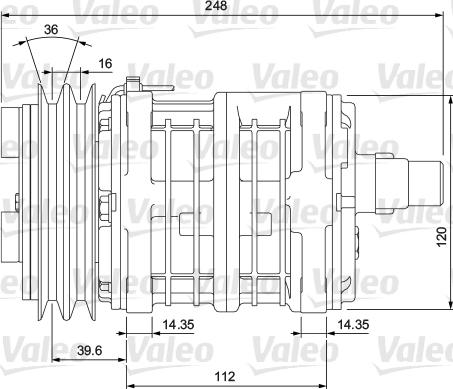 Valeo 700857 - Компресор, кондиціонер autocars.com.ua