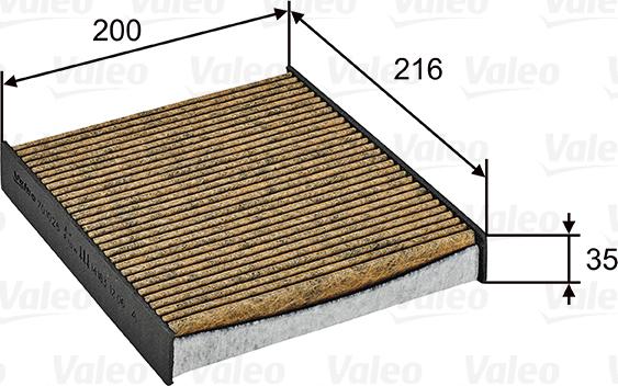 Valeo 701026 - Фильтр воздуха в салоне avtokuzovplus.com.ua