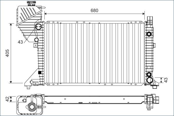 Valeo 701163 - Радіатор, охолодження двигуна autocars.com.ua