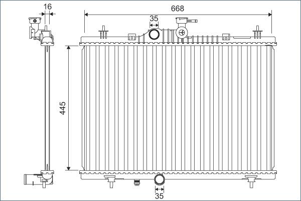 Valeo 701164 - Радиатор, охлаждение двигателя autodnr.net