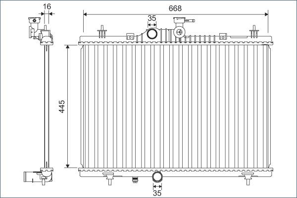 VALEO 701164 - Радіатор, охолодження двигуна autocars.com.ua