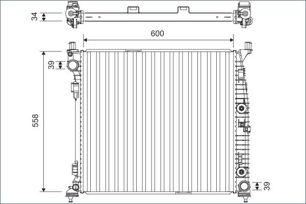 Valeo 701167 - Радиатор, охлаждение двигателя avtokuzovplus.com.ua