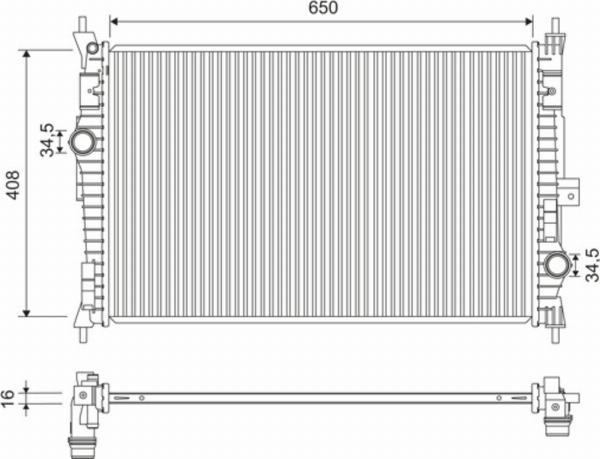 VALEO 701173 - Радіатор, охолодження двигуна autocars.com.ua