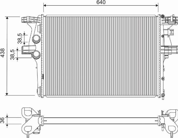 VALEO 701230 - Радіатор, охолодження двигуна autocars.com.ua