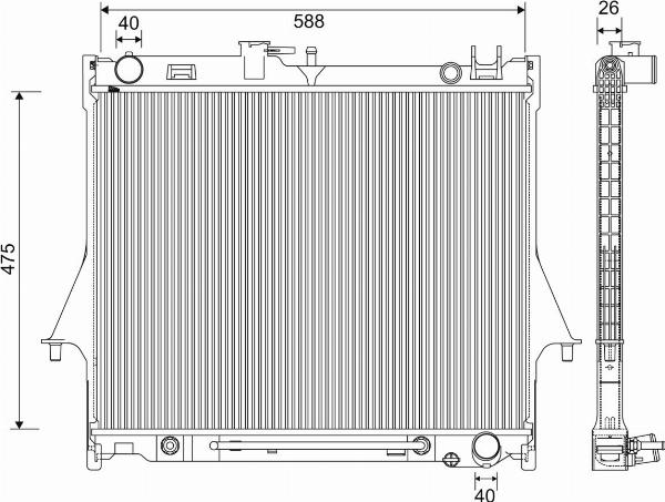 VALEO 701234 - Радіатор, охолодження двигуна autocars.com.ua