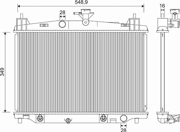 VALEO 701246 - Радіатор, охолодження двигуна autocars.com.ua