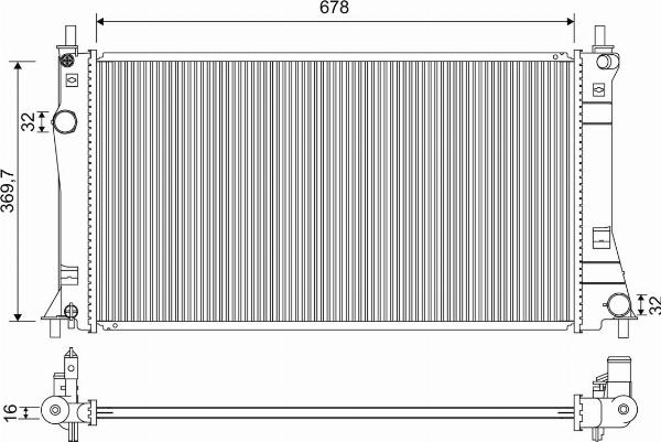 VALEO 701263 - Радіатор, охолодження двигуна autocars.com.ua