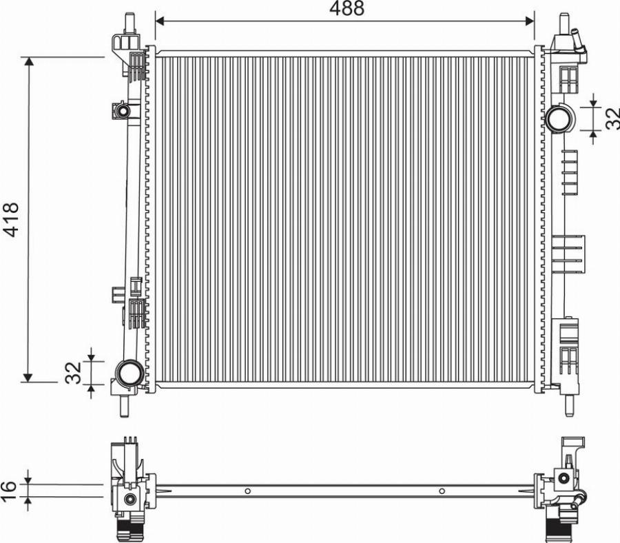 Valeo 701266 - Радиатор, охлаждение двигателя autodnr.net