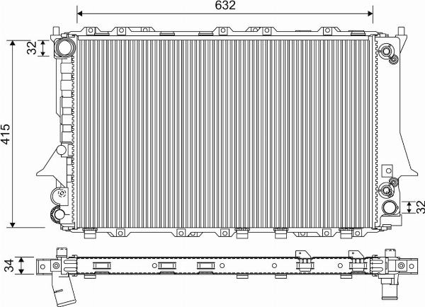 VALEO 701273 - Радіатор, охолодження двигуна autocars.com.ua