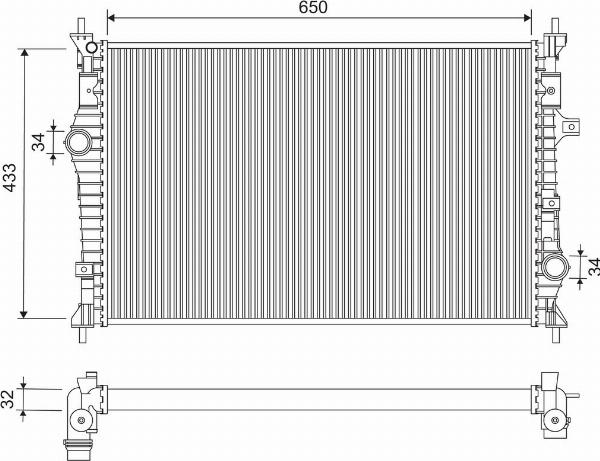 VALEO 701284 - Радіатор, охолодження двигуна autocars.com.ua