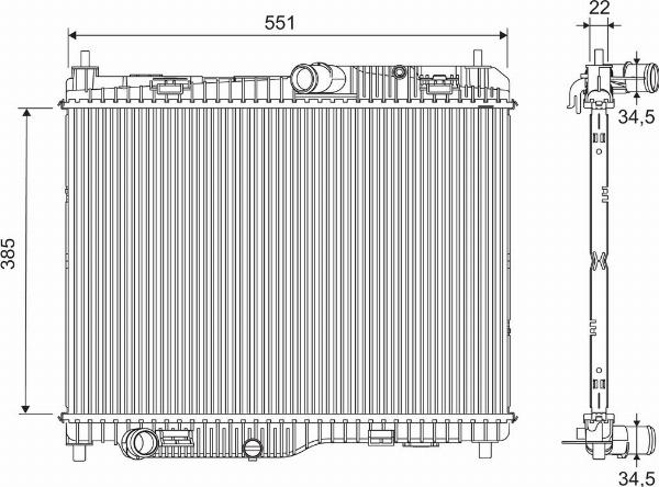 VALEO 701286 - Радіатор, охолодження двигуна autocars.com.ua
