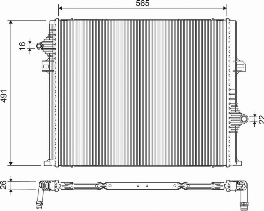 Valeo 701296 - Радиатор, охлаждение двигателя avtokuzovplus.com.ua