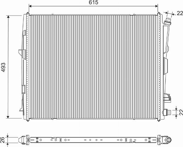 VALEO 701308 - Радіатор, охолодження двигуна autocars.com.ua