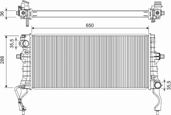 VALEO 701310 - Радіатор, охолодження двигуна autocars.com.ua