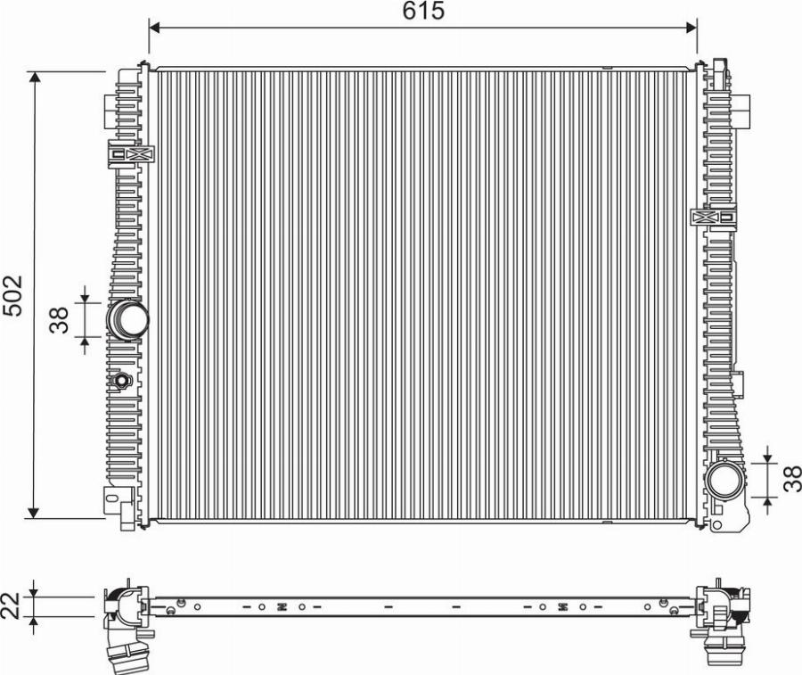 Valeo 701311 - Радіатор, охолодження двигуна autocars.com.ua