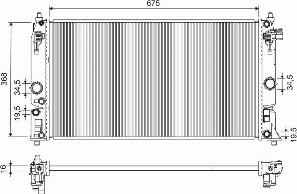 VALEO 701316 - Радіатор, охолодження двигуна autocars.com.ua