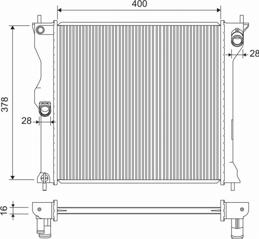 Valeo 701317 - Радиатор, охлаждение двигателя avtokuzovplus.com.ua