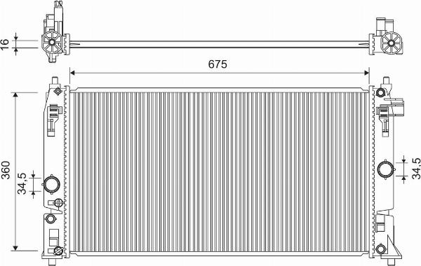 VALEO 701318 - Радіатор, охолодження двигуна autocars.com.ua