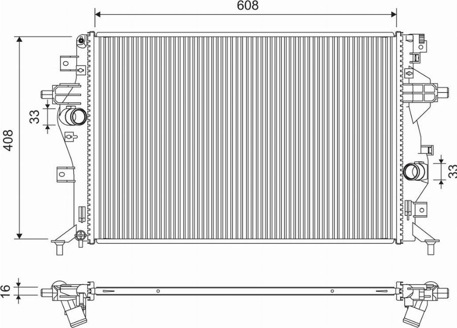 Valeo 701321 - Радіатор, охолодження двигуна autocars.com.ua