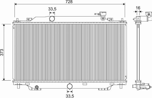 VALEO 701329 - Радіатор, охолодження двигуна autocars.com.ua