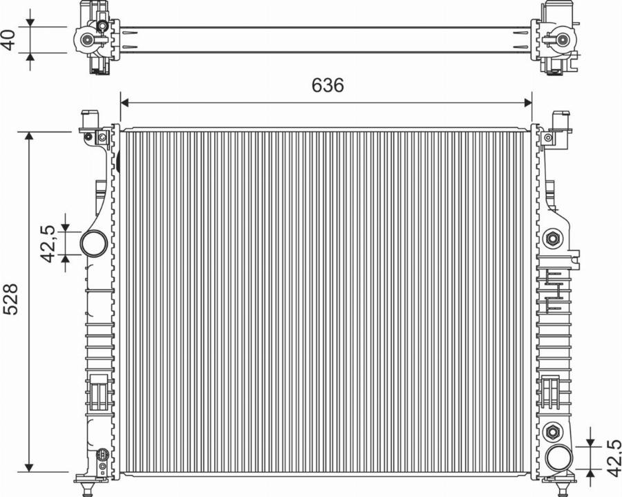 Valeo 701382 - Радиатор, охлаждение двигателя avtokuzovplus.com.ua