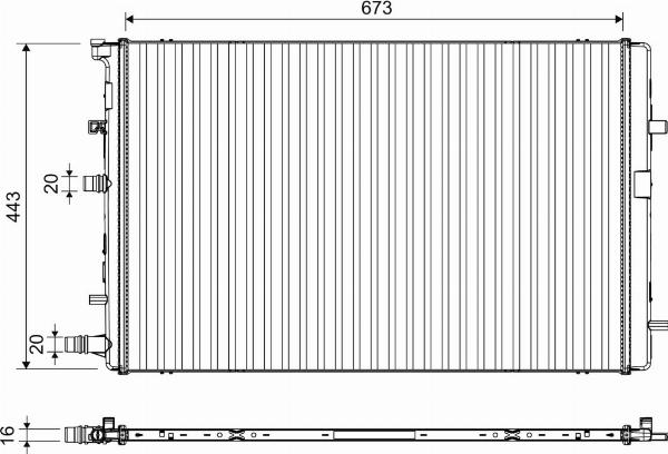 VALEO 701395 - Радіатор, охолодження двигуна autocars.com.ua