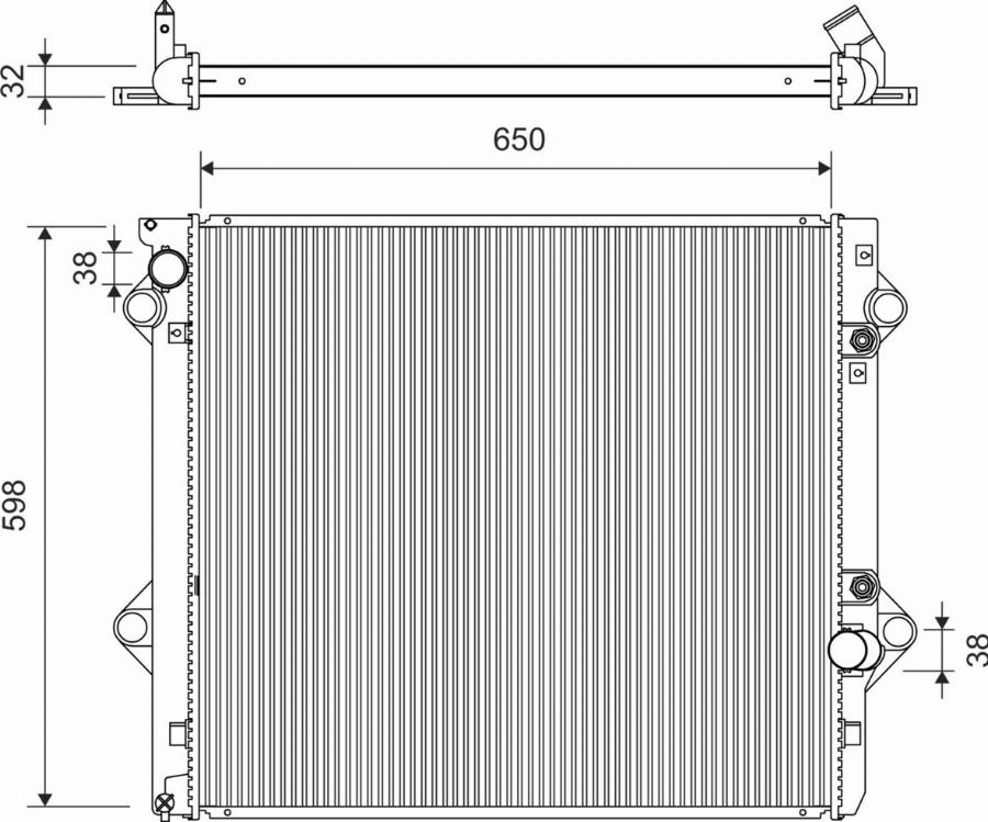 Valeo 701410 - Радіатор, охолодження двигуна autocars.com.ua