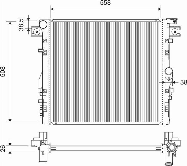 VALEO 701417 - Радіатор, охолодження двигуна autocars.com.ua