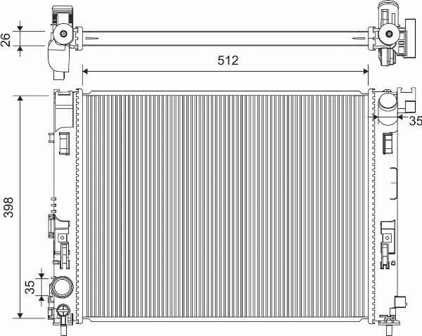 VALEO 701440 - Радіатор, охолодження двигуна autocars.com.ua