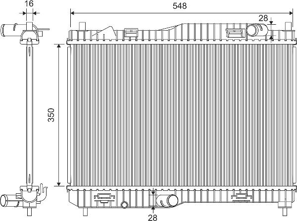 VALEO 701449 - Радіатор, охолодження двигуна autocars.com.ua
