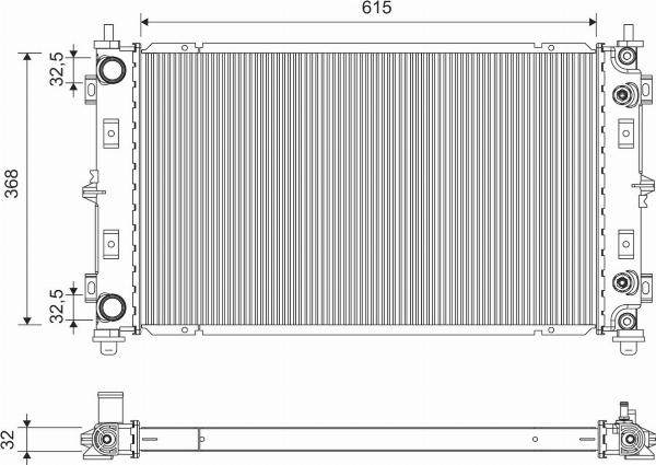 VALEO 701453 - Радіатор, охолодження двигуна autocars.com.ua