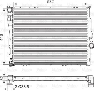 Valeo 701523 - Радиатор, охлаждение двигателя avtokuzovplus.com.ua