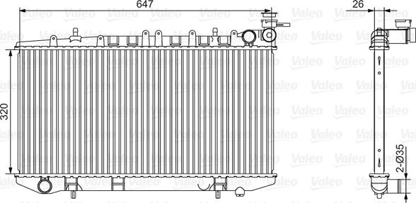 Valeo 701529 - Радіатор, охолодження двигуна autocars.com.ua