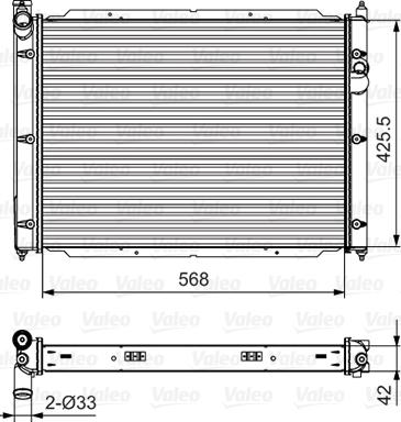 Valeo 701543 - Радіатор, охолодження двигуна autocars.com.ua