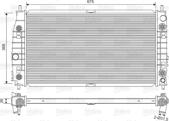 Valeo 701556 - Радиатор, охлаждение двигателя autodnr.net