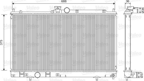 VALEO 701560 - Радіатор, охолодження двигуна autocars.com.ua