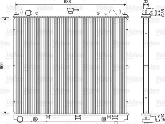 Valeo 701566 - Радиатор, охлаждение двигателя autodnr.net